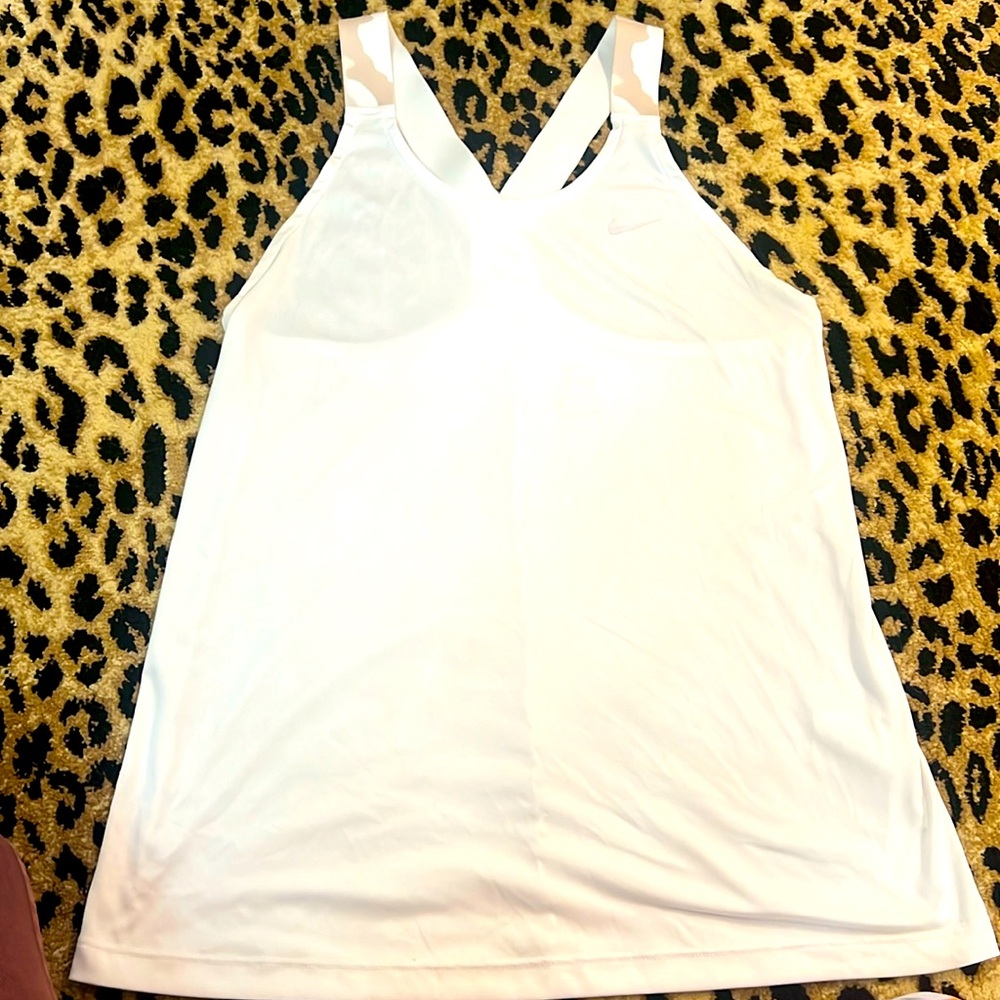 Nike tank, light tan camo straps